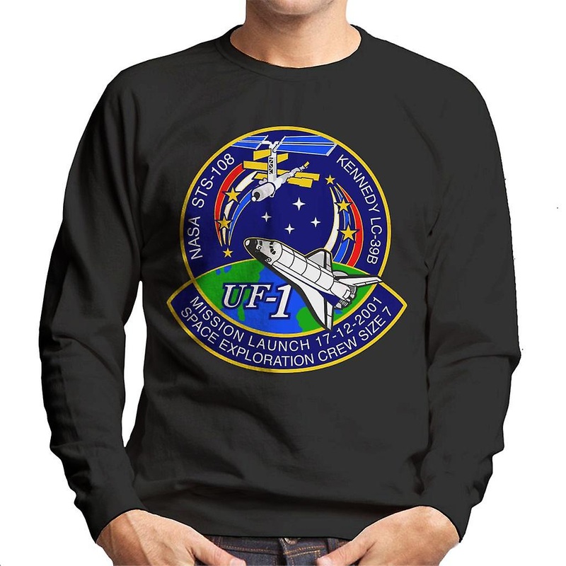 NASA STS 108 Endeavour Crew Badge Men's Sweatshirt