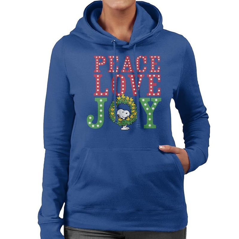 Peanuts Snoopy Woodstock Wreath Women's Hooded Sweatshirt