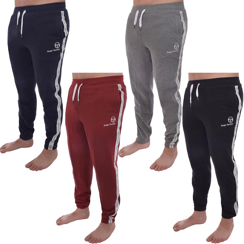 Sergio Tacchini Mens Dreyan Casual Drawstring Taped Sweatpants Jogging Bottoms