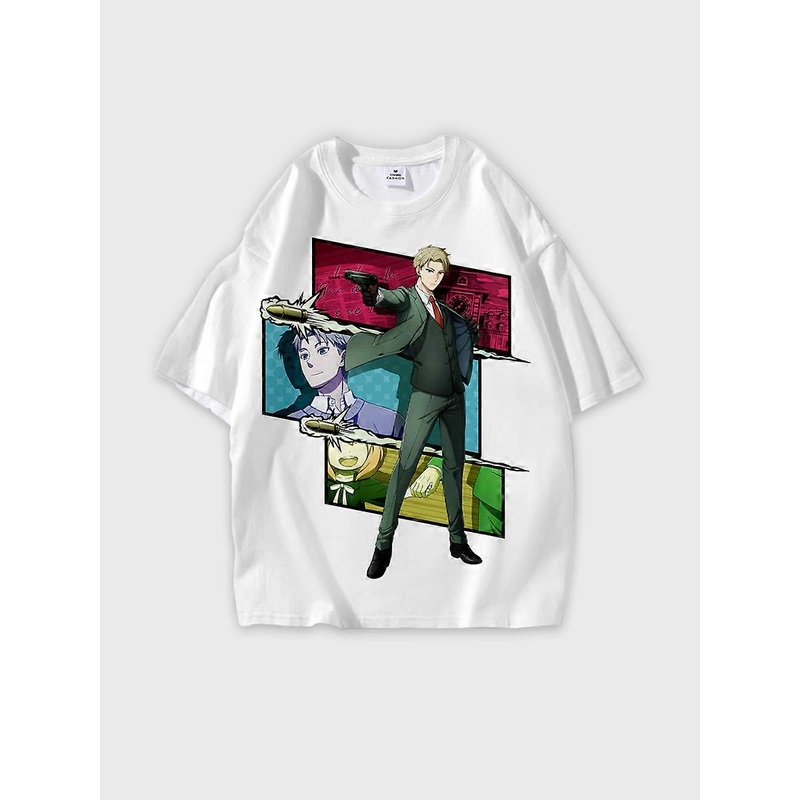 T-shirt round neck Cartoon Pattern loose short sleeve P2685