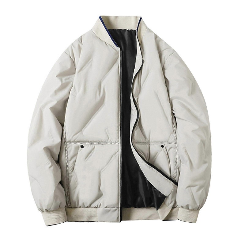 Coat Men's Long Winter Softshell Jacket A6White 3XL