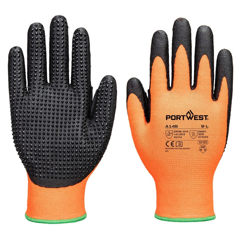 Portwest Grip 13 Nitrile High Dotted Glove A148