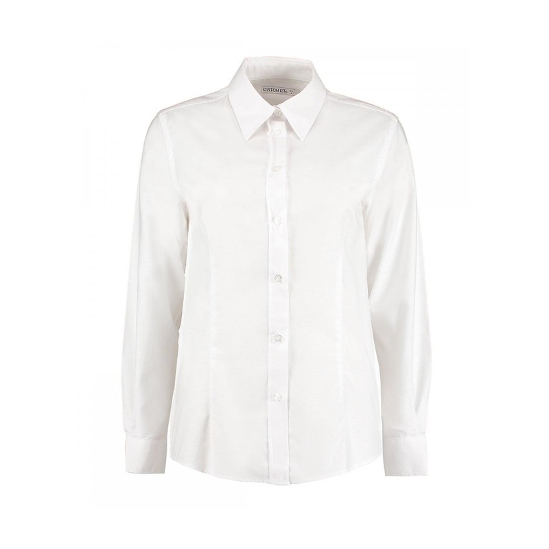 Women's Kustom Kit Ladies Workplace Oxford Long Sleeved Blouse KK361
