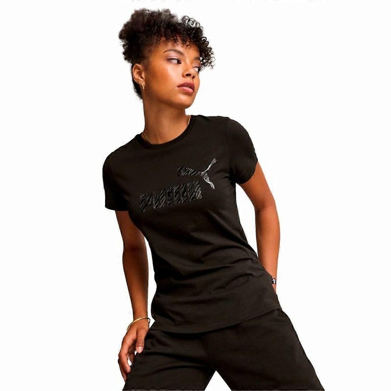 Womens Short Sleeve T-Shirt Puma Essentials + Animal