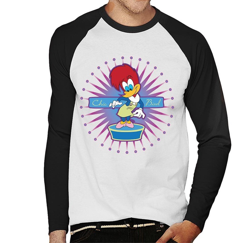 Woody Woodpecker Winnie Woodpecker Chic Bird Men's Baseball Long Sleeved T-Shirt
