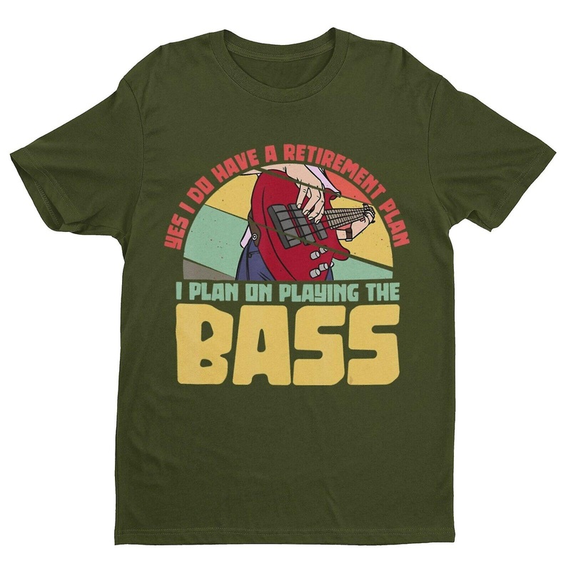 Yes I Do Have A Retirement Plan I Plan On Playing The Bass Funny Guitar T Shirt