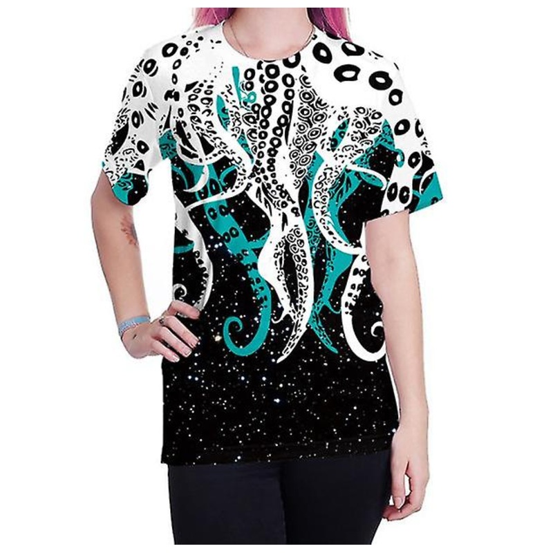 2022 New Outlet  Women's Speed Octopus Hand 3d Digital Printing T-shirt