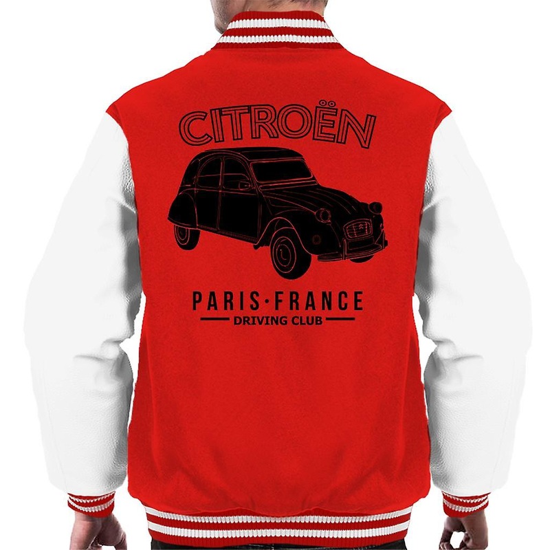 Citroen Driving Club Black 2CV Paris France Men's Varsity Jacket