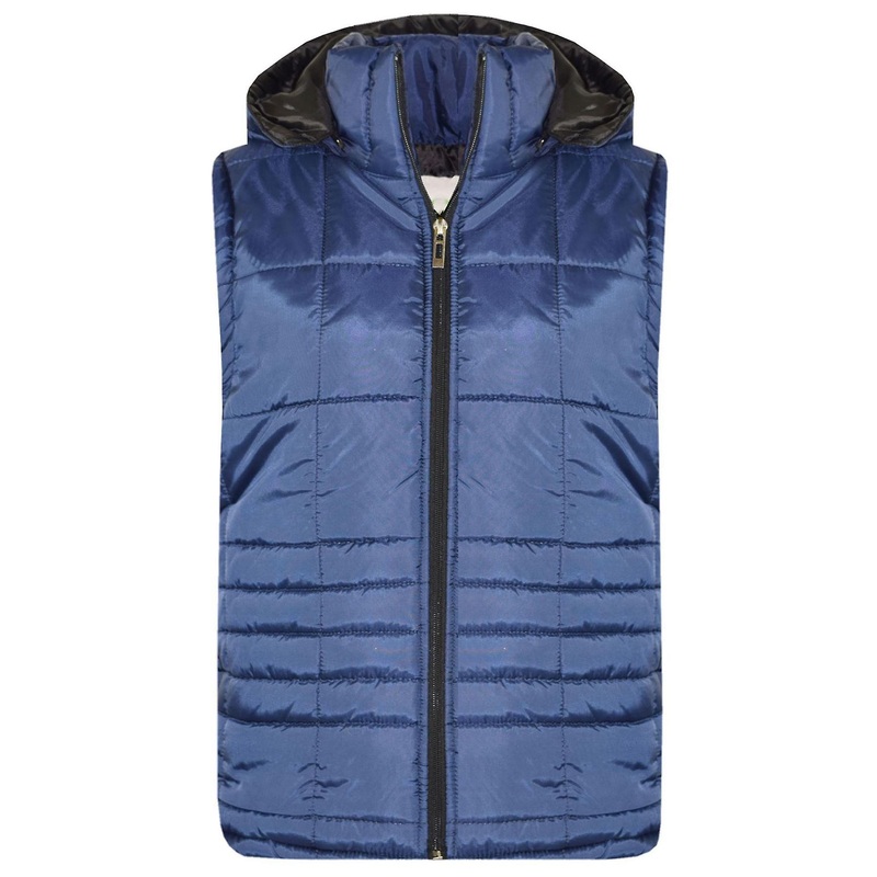 Unisex Puffer Sleeveless Navy Jacket