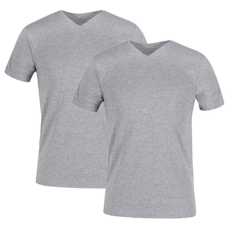 2 Pack Bonds V Neck Tee Raglan Blank Plain Basic Mens Grey Tshirt Top