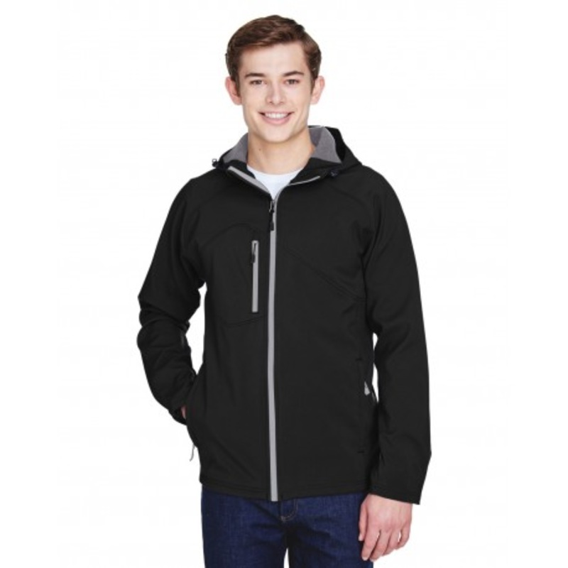 North End 88166 Men's Prospect Two-Layer Fleece Bonded Soft Shell Hooded Jacket | North End 88166