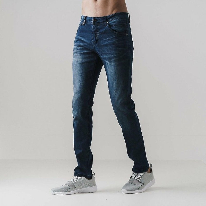 Men's Born Rich Dark Wash Blue Slim Fit Jeans