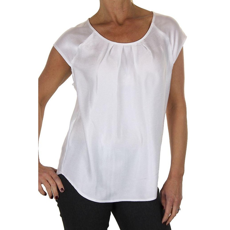 Women's Summer Short Sleeve Shirt Ladies Silky Shiny Loose Fit Smart Casual Formal Office Work Wear Blouse Top 8-12