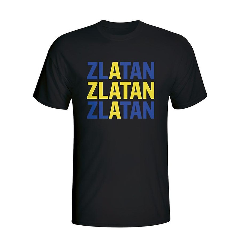 Zlatan Ibrahimovic Sweden Player Flag T-shirt (black)