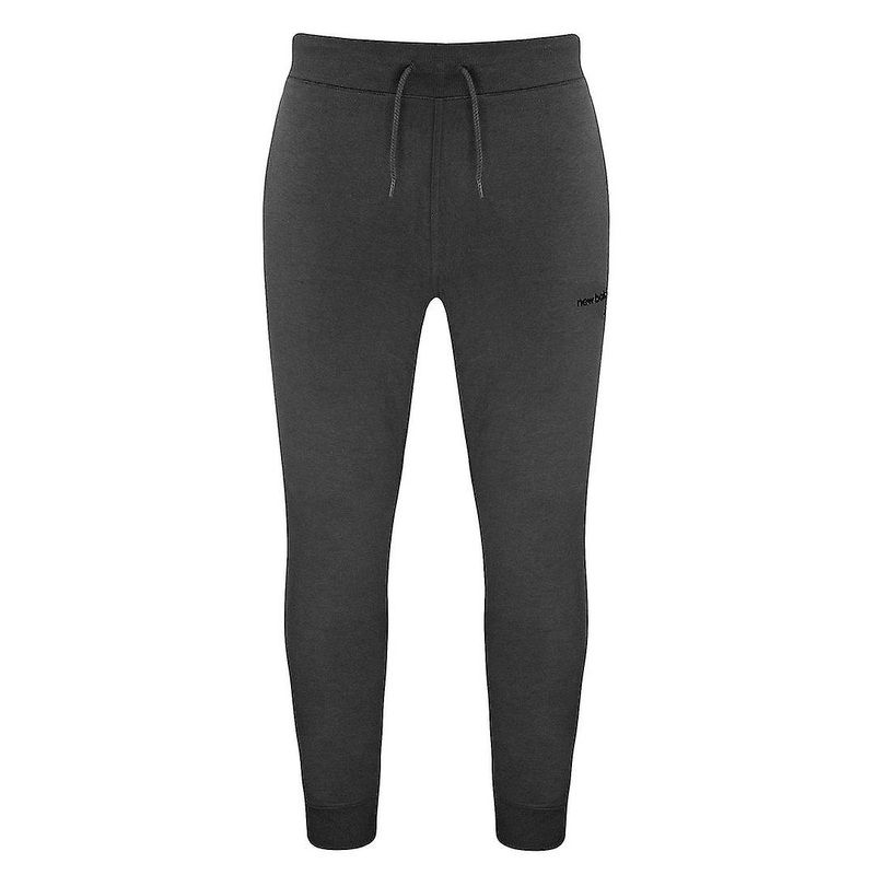 New Balance Stretch Graphic Logo Grey Mens Classic Core Track Pants MP03901 HC