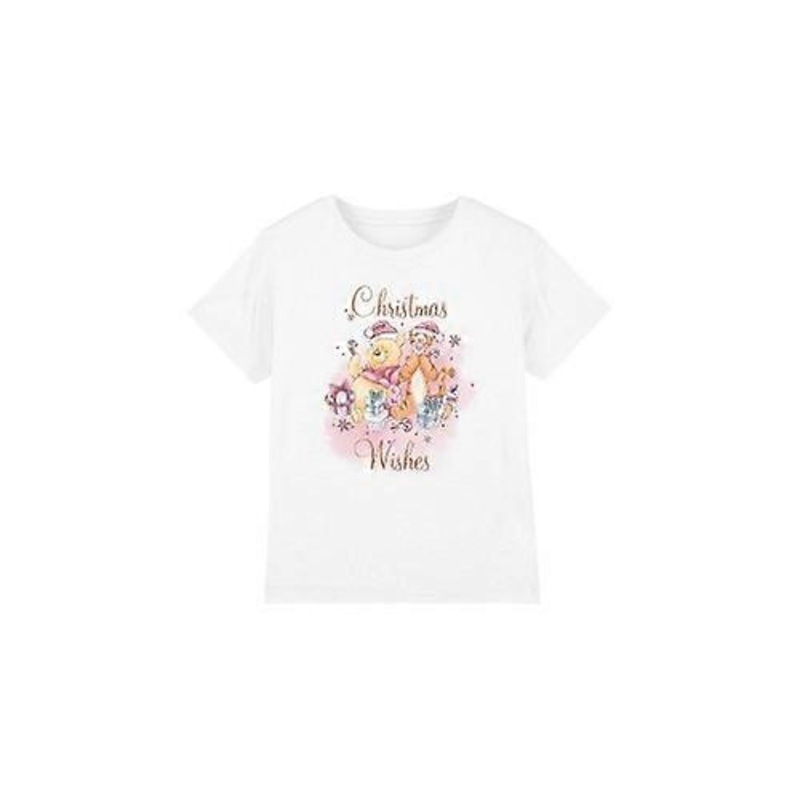 Winnie the Pooh Childrens/Kids Christmas Wishes Pooh Tigger Piglet T-Shirt