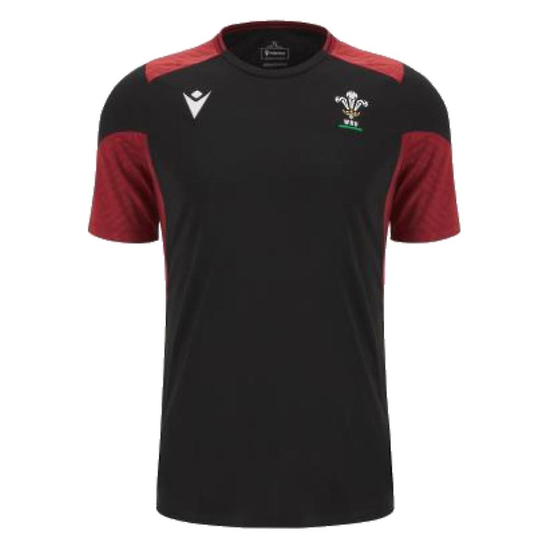 2023-2024 Wales Rugby WRU Training Gym Shirt (Black)