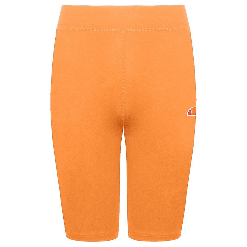 Ellesse Stretch Waist Orange Graphic Logo Womens Tour Cycling Shorts 6 18406