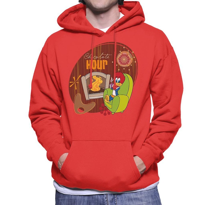 Woody Woodpecker Winnie Woodpecker Chocolate Hour Men's Hooded Sweatshirt