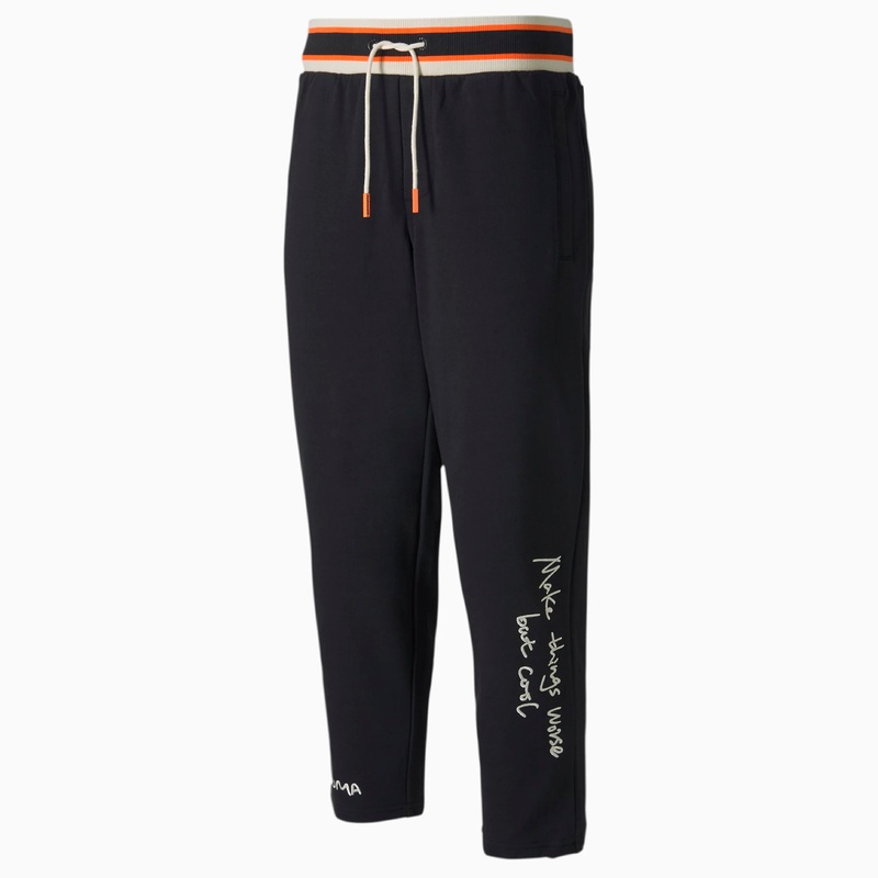 Puma x RDET Randomevent Black Mens Cropped Sweat Pants Joggers 596667 01