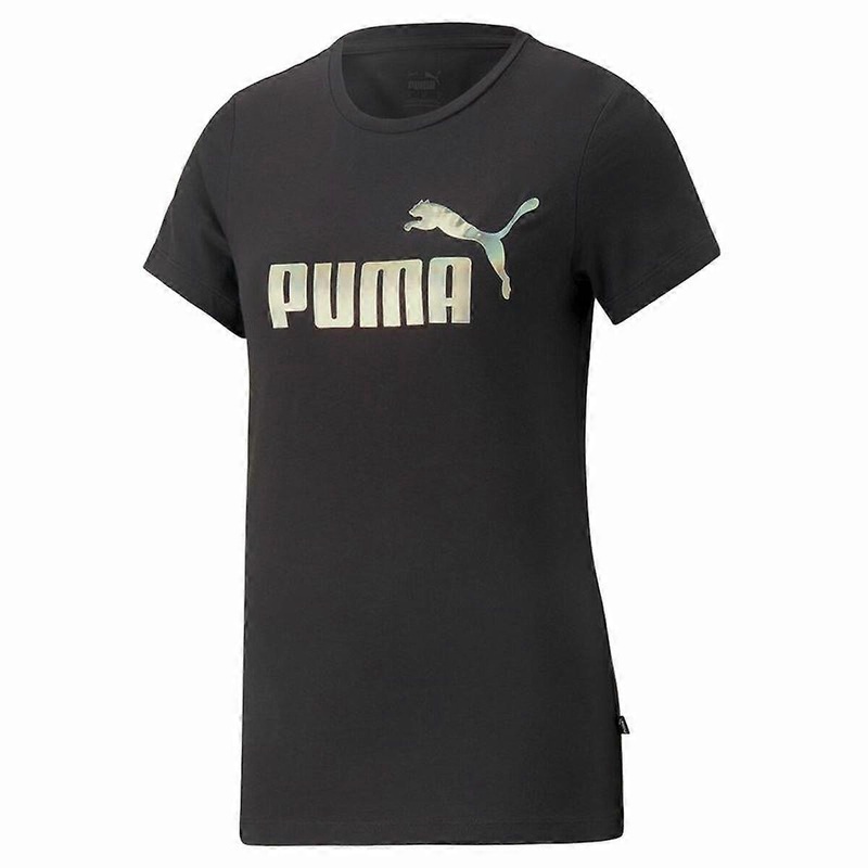 Womens Short Sleeve T-Shirt Puma Essentials+ Nova Shine Black