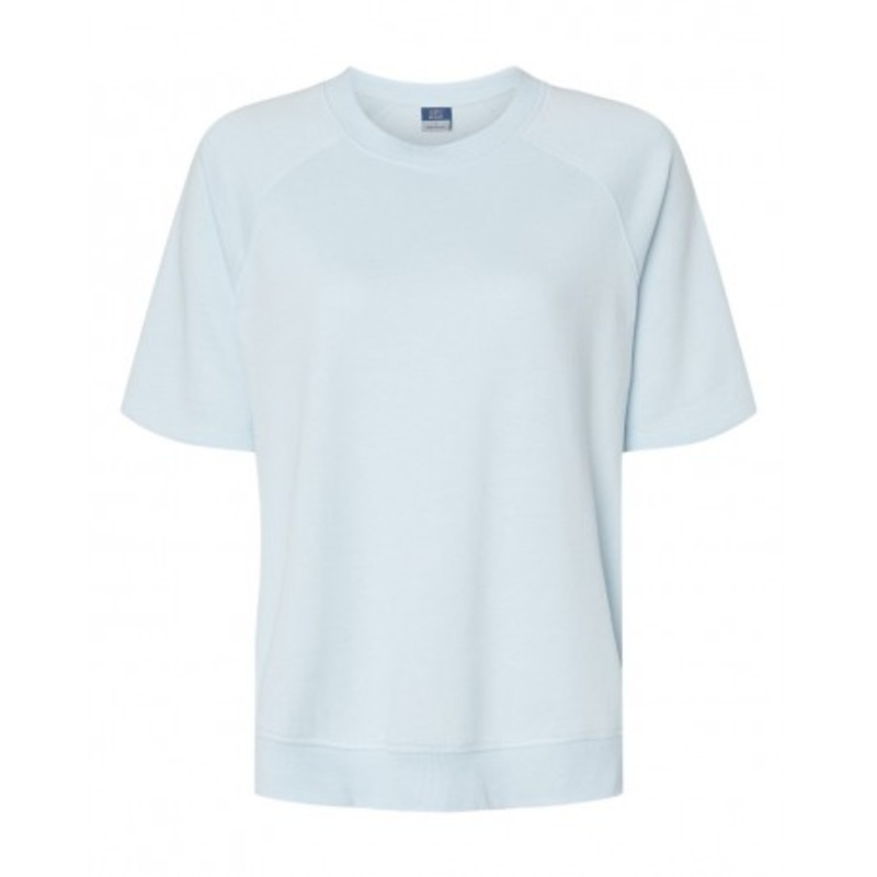 MV Sport W23711 Women's French Terry Short Sleeve Crewneck Pullover | MV Sport W23711