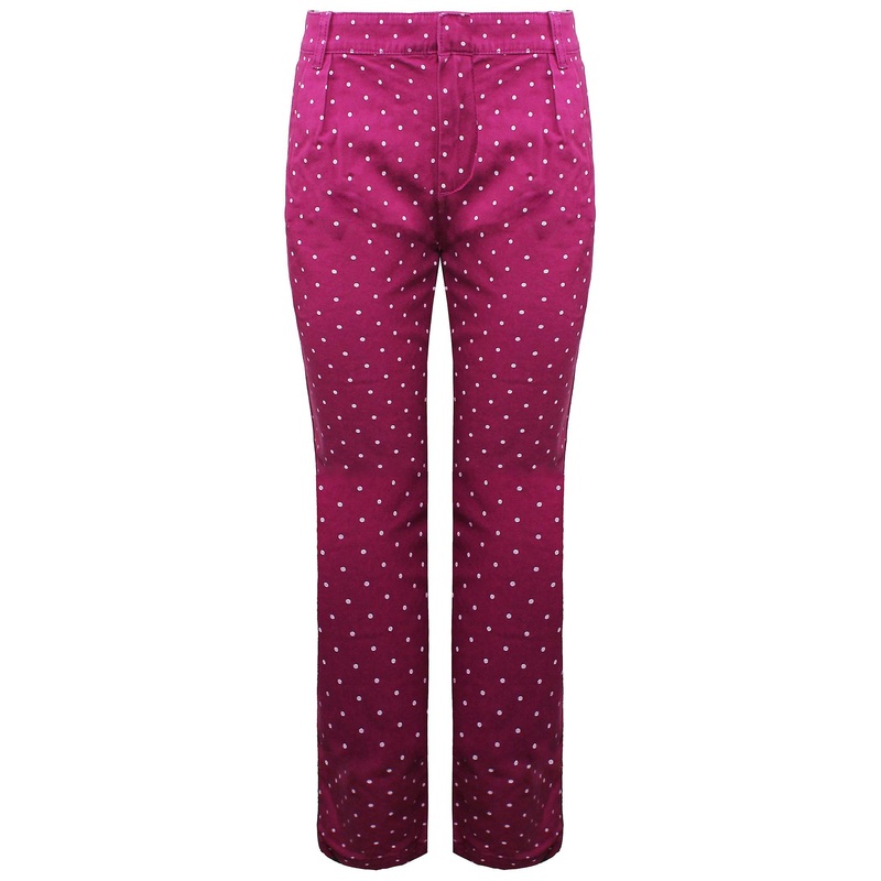 Vans Off The Wall Printed Pink Womens Chino Trousers VN0UJFBJC