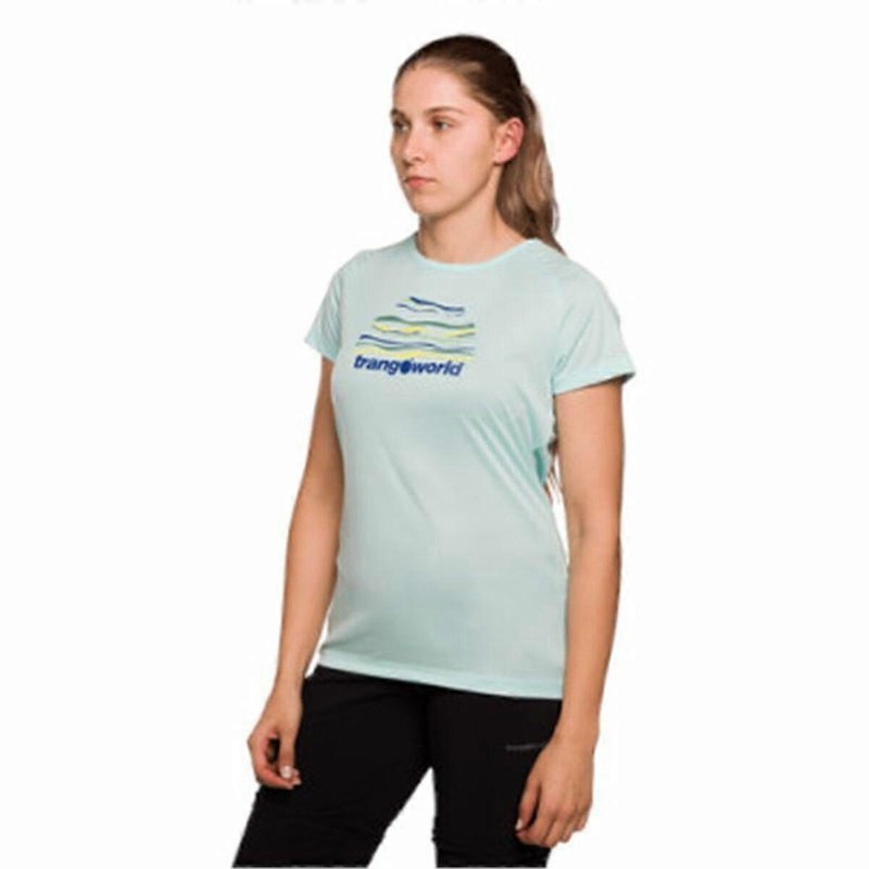 Womens Short Sleeve T-Shirt Trangoworld Trangoworld Sihl Aquamarine