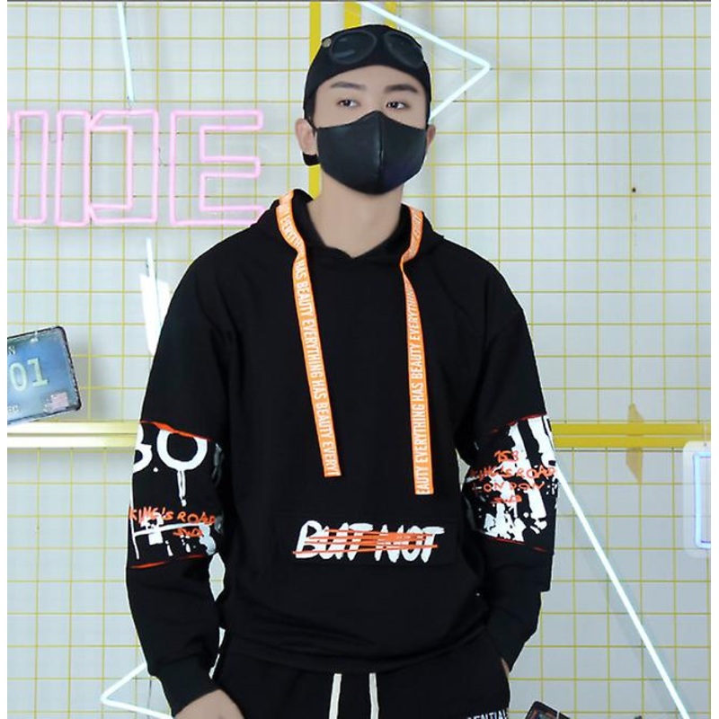 2022 Spring And Autumn Luxury Punk National Tide Luxury Ins High Street Hoodie Men's Loose Couple Sweater Tide Hip Hop Streamer