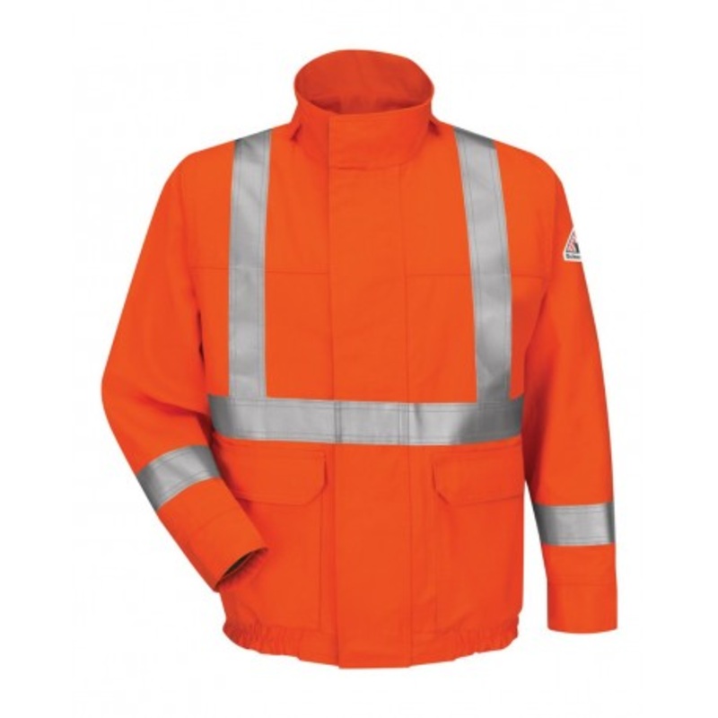 Bulwark JLJS Lined Bomber Jacket with CSA Compliant Reflective Trim - EXCEL FR ComforTouch | Bulwark JLJS