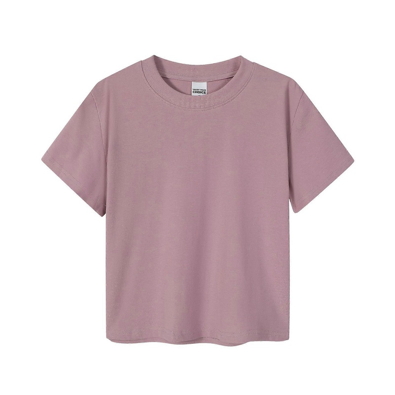 Women's Spring-Summer American Hot Girl T-Shirt -  Slim Fit, Regular Shoulder, Crop Top, Spandex Yarn