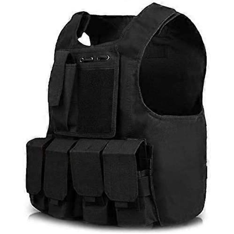 Kids Tactical Vest Kit Woodland Camo Combat Assault Waistcoat Army/Military/Police Style, Adjustable and Multi-Colors