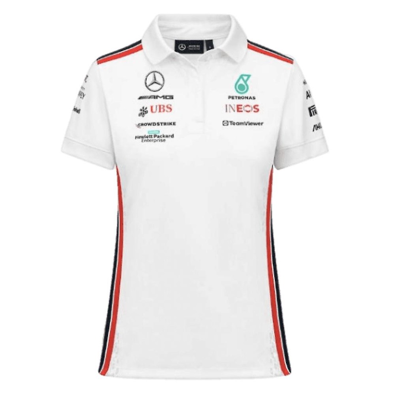 2023 Mercedes-AMG Team Polo Shirt (White) - Ladies