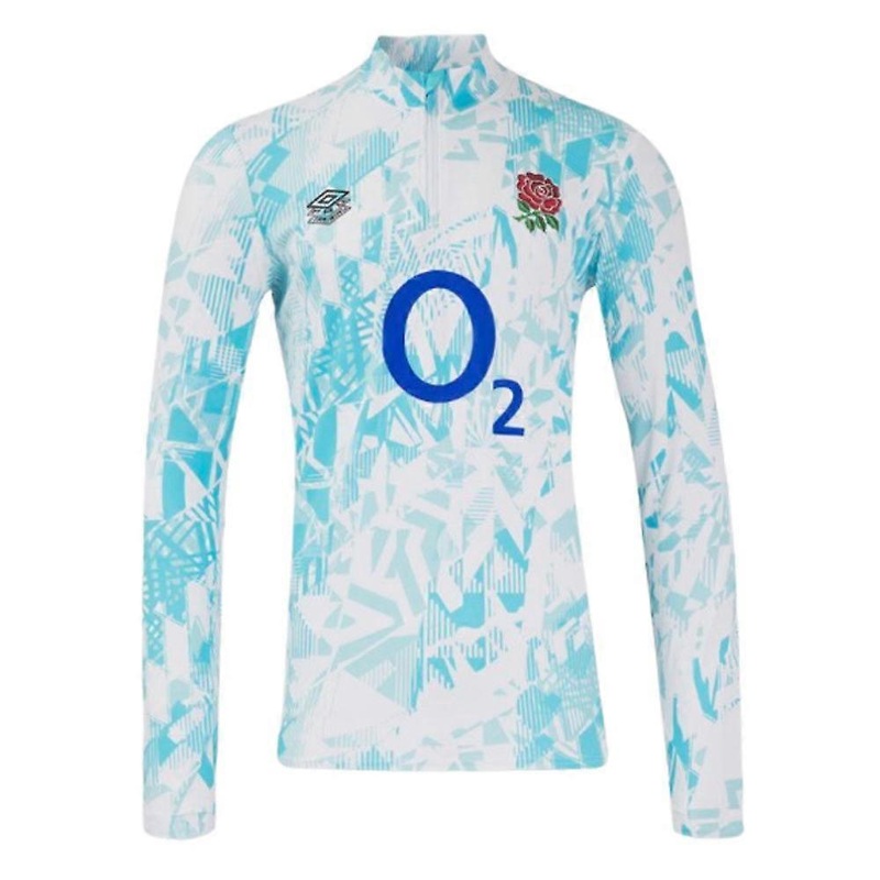 2024-2025 England Rugby Warm Up Mid Layer (White) - Kids