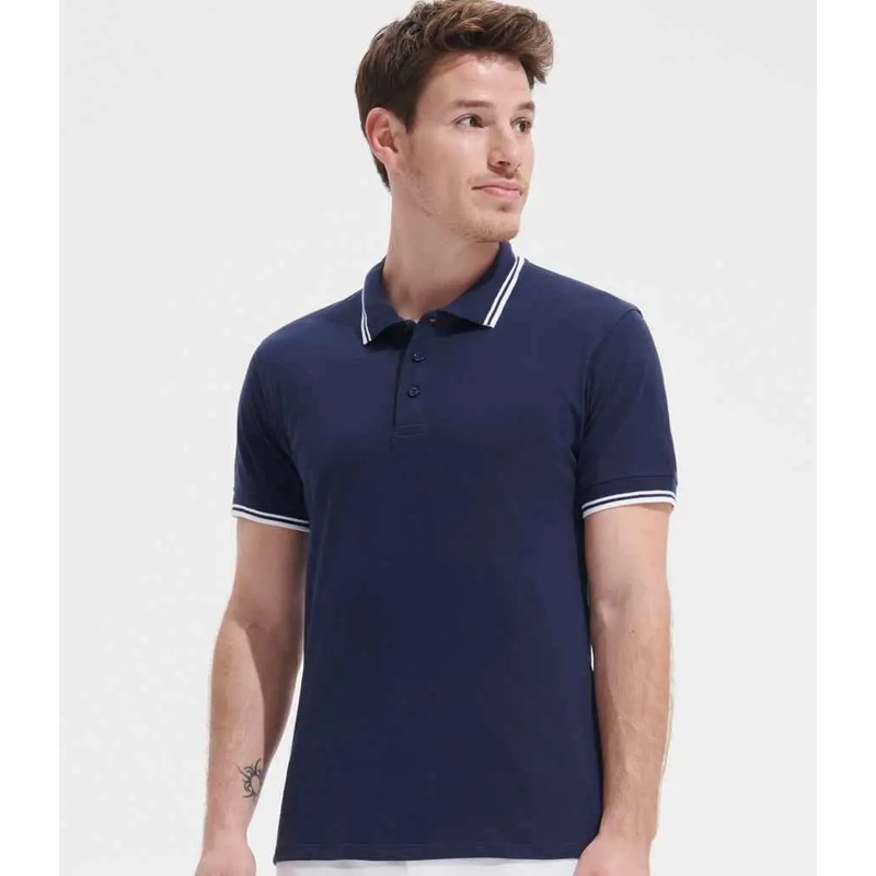 SOL'S Pasadena Tipped Cotton Piqu Polo Shirt Red/White 3XL