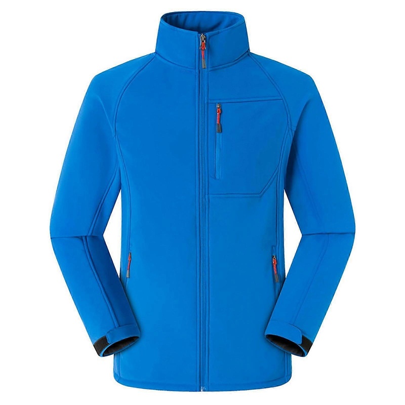 Winter Jacket Men's Thick Transition Coat Parka Sporty Leisure Outdoor Functional Softshell A2 blue L