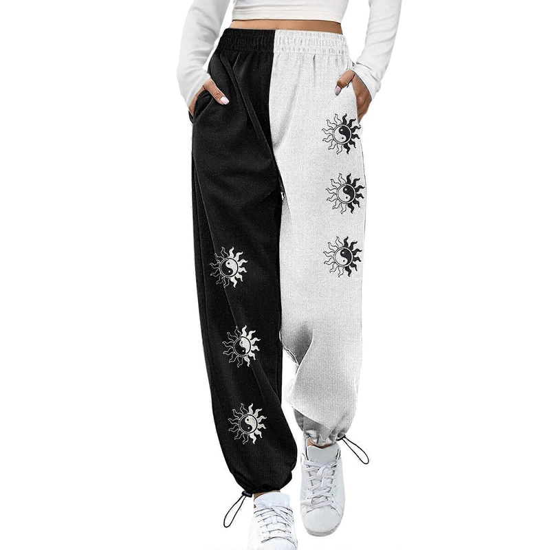 Women's Jogging Pants  Waist Sweatpants With Pockets Dark Gray M