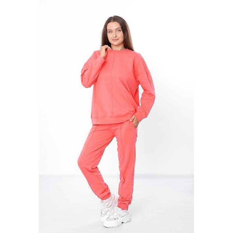 Womens Casual Tracksuit  Solid Color Knit Pullover & Joggers with Pockets, Any season,  HC 8413-057