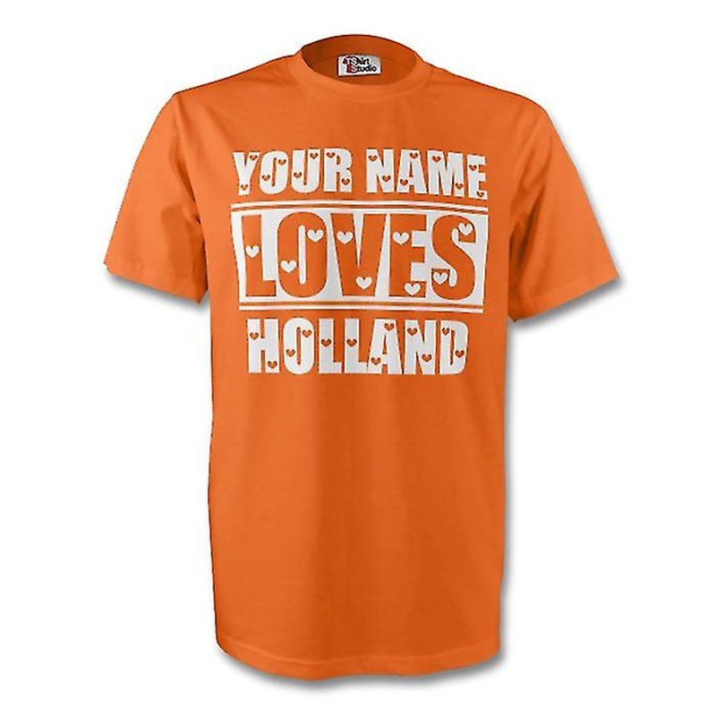 Your Name Loves Holland T-shirt (orange) - Kids