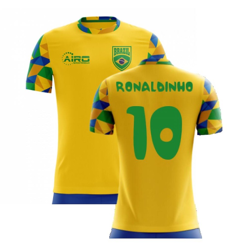 2025-2026 Brazil Home Concept Football Shirt (Ronaldinho 10) - Kids