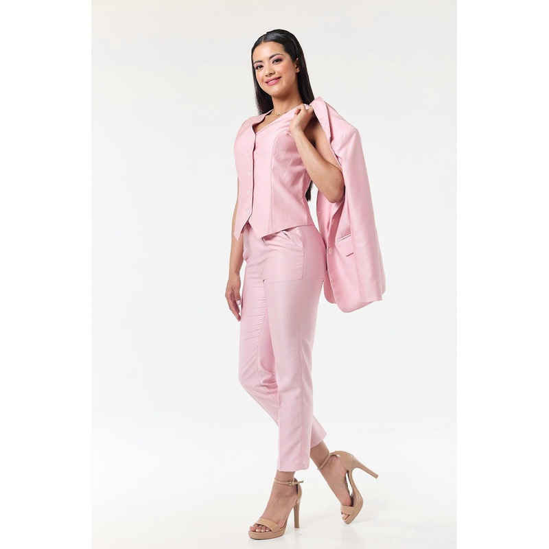 Blush Pink 3-piece Trouser Suit