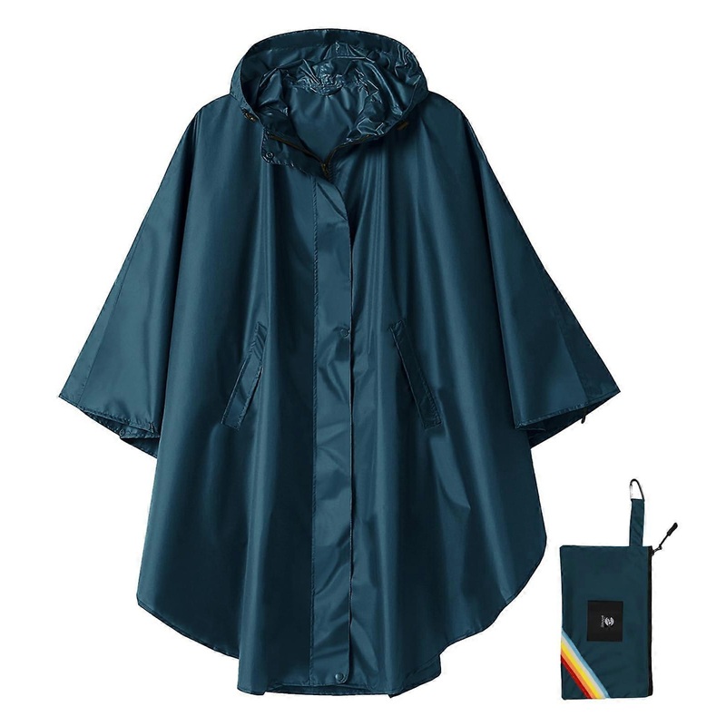 Hooded Rain Poncho for Adult Women Outdoor Activities