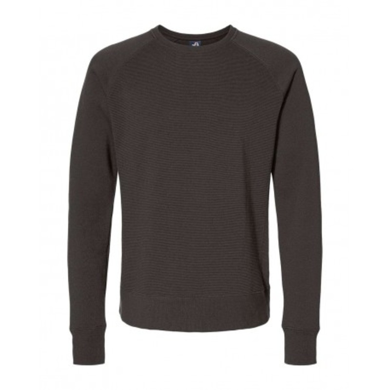 J. America 8707 Ripple Fleece Raglan Crewneck Sweatshirt | J. America 8707