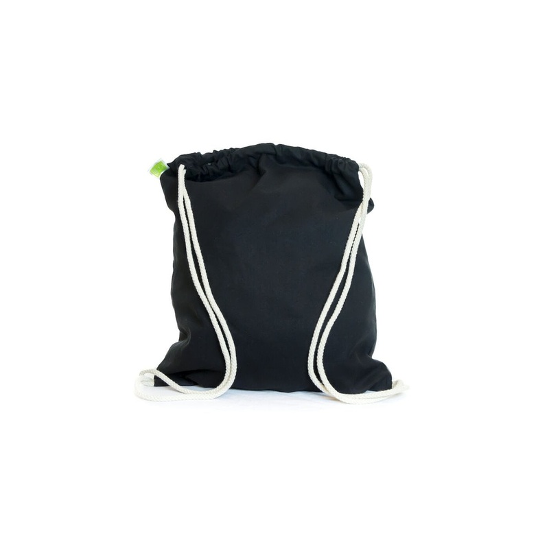 United Bag Store Eco Black 100% Organic Cotton Drawstring BS91400 | Activewear Group