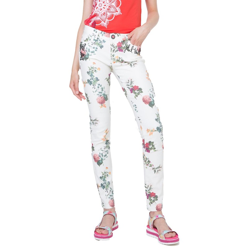 Desigual Women's Lisa Skinny Floral Jeans Trousers