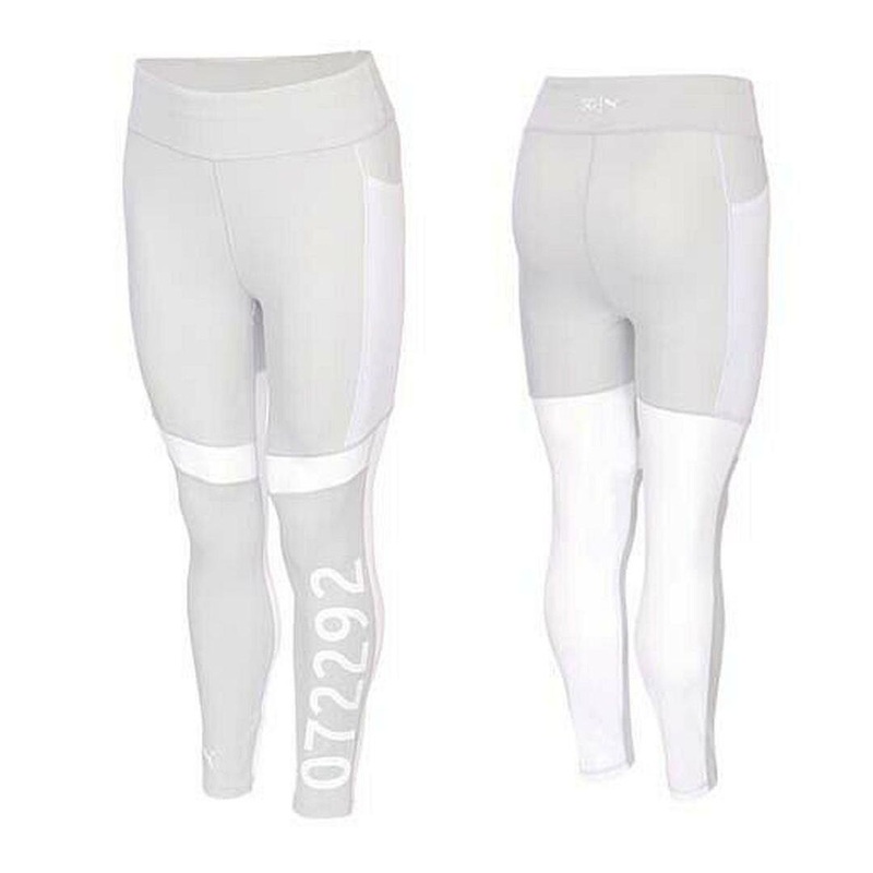 Puma x Selena Gomez Stretch Waist Light Grey Womens Tight Leggings 518523 02