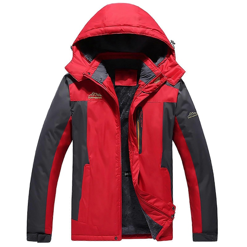 Winter Jacket Men's Long Thick Transition Coat Winter Coat Parka A1 red 9XL