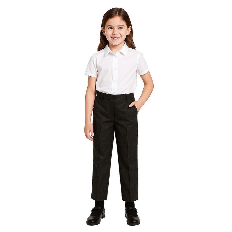 A2Z 4 Kids Girls Teen School Pants Teflon Coated Half Elasticated School Pants
