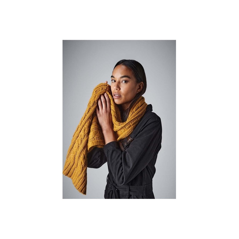 Beechfield Cable Knit Melange Scarf B499 | Activewear Group