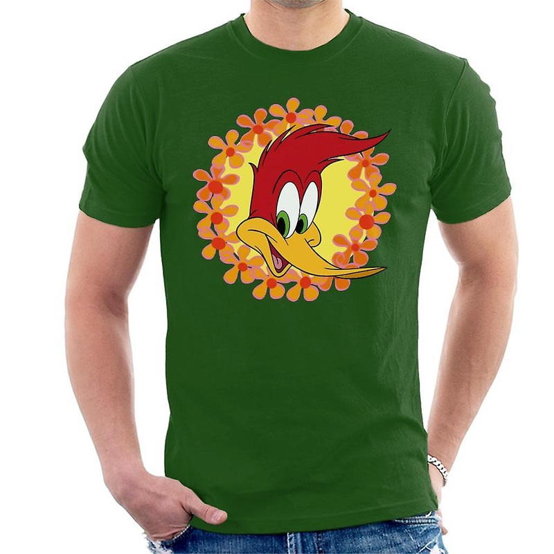 Woody Woodpecker Floral Border Men's T-Shirt